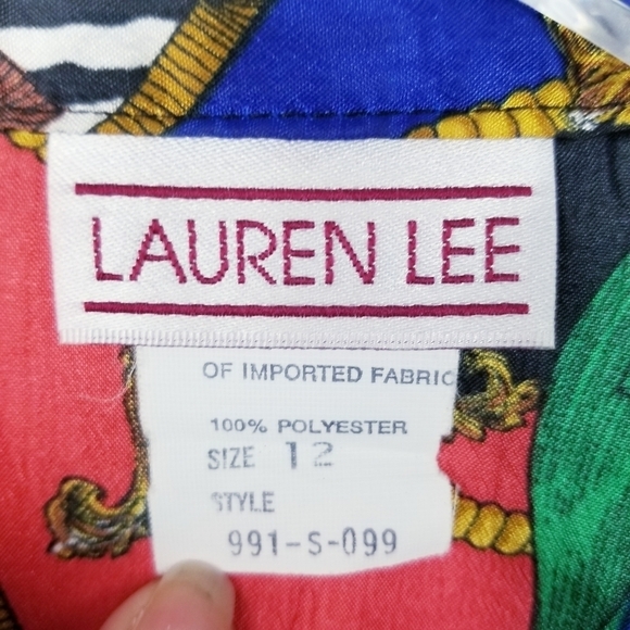 Lauren Lee Vintage Multicolored Short Sleeve Top - Picture 3 of 8